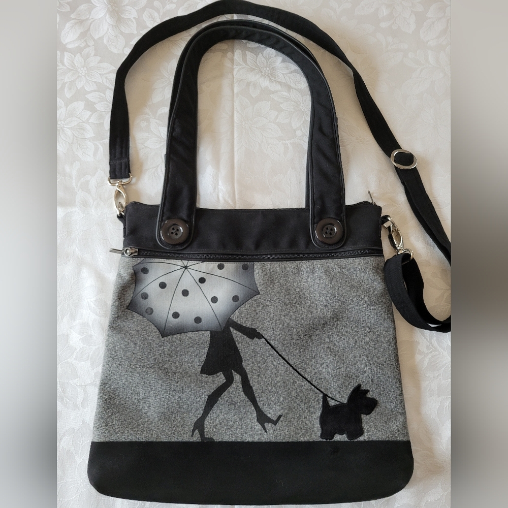 Jaks shoulder and crossbody umbrella & schnauzer bag